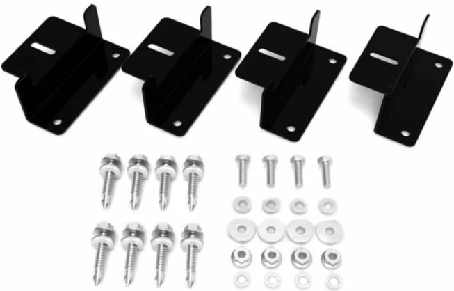 Mbajtëse montimi EcoFlow 5006101004, U profil për panele solare fikse, set 4 copë, e zezë