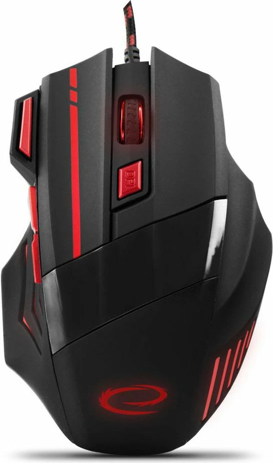 Maus gaming Esperanza Wolf MX201 (EGM201R) 2400 DPI, 7 butona, USB me kabllo, e zezë me të kuqe