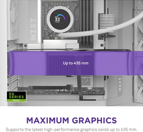 Kasë NZXT H9 Flow, Midi Tower, ATX/EATX/micro ATX/Mini-ITX, tempered glass, mesh, e bardhë