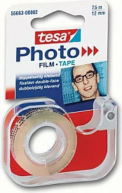 Shirit ngjitës tesa Photo Film 7.5 m x 12 mm me dozator, transparent
