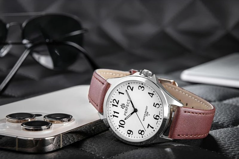 Orë dore për meshkuj PERFECT GXB412-02, kafe