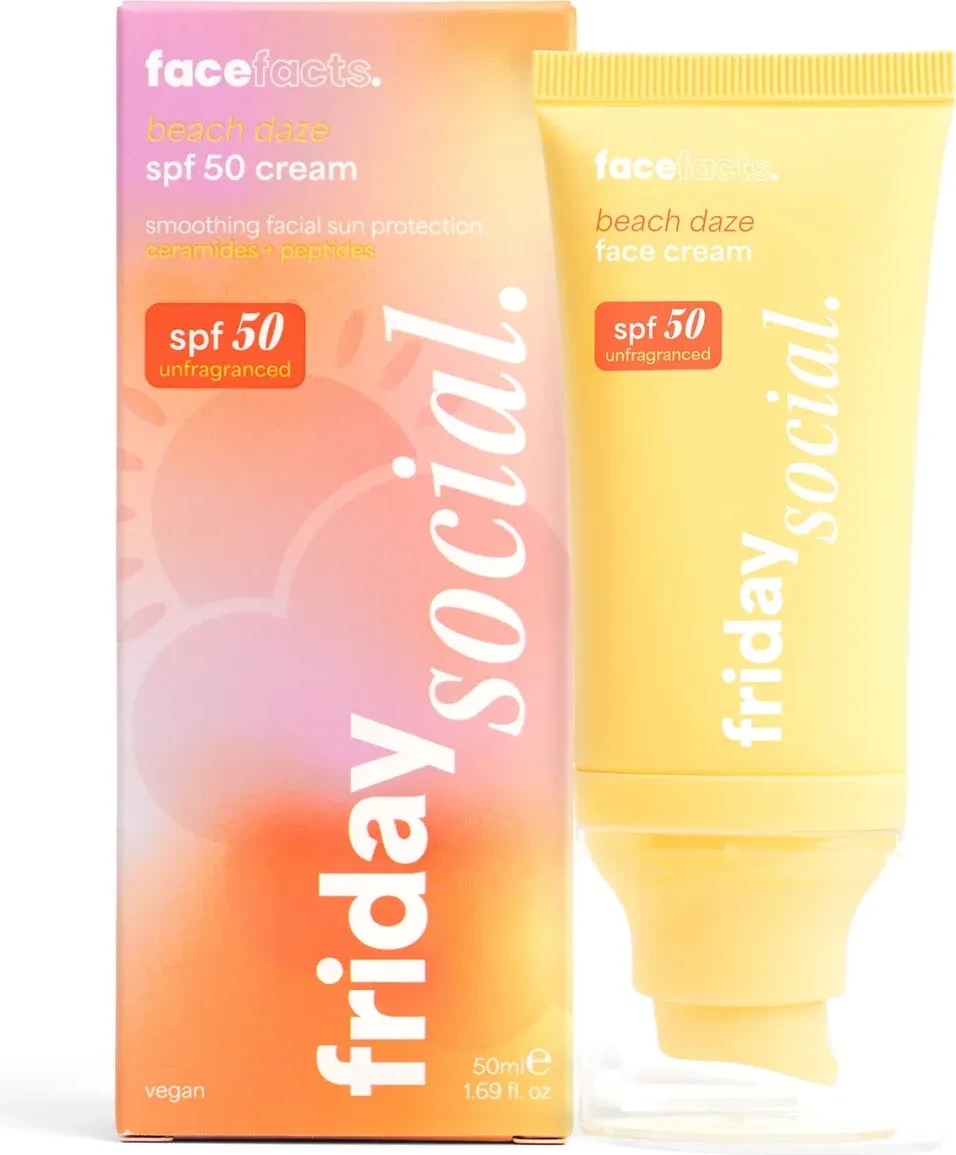 Face Facts Friday Social Face Cream Beach Daze SPF 50