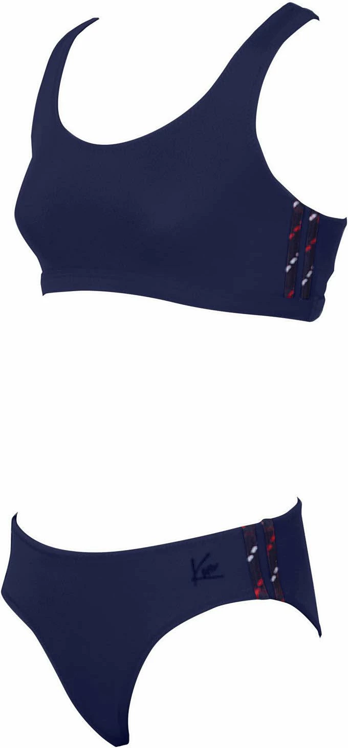 Set bikini (2 copa), ngjyrë blu e errët, Jumeon