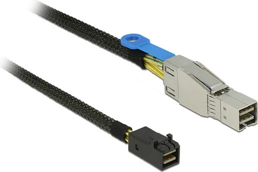 Kabllo SAS DeLOCK 83618, Mini SAS HD SFF-8644 në SFF-8643, 1 m, 12 Gbit/s, e zezë