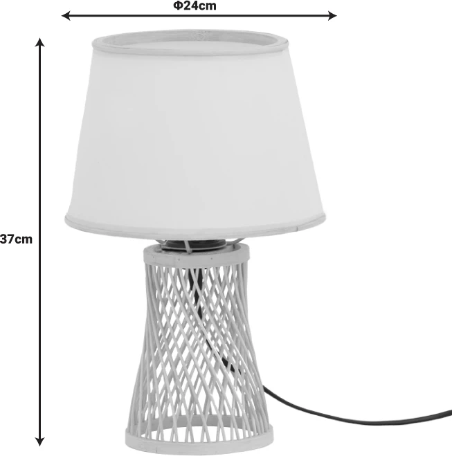 Llambë tavoline Kaldro Inart E27 bambu ngjyrë natyrale D24χ37cm