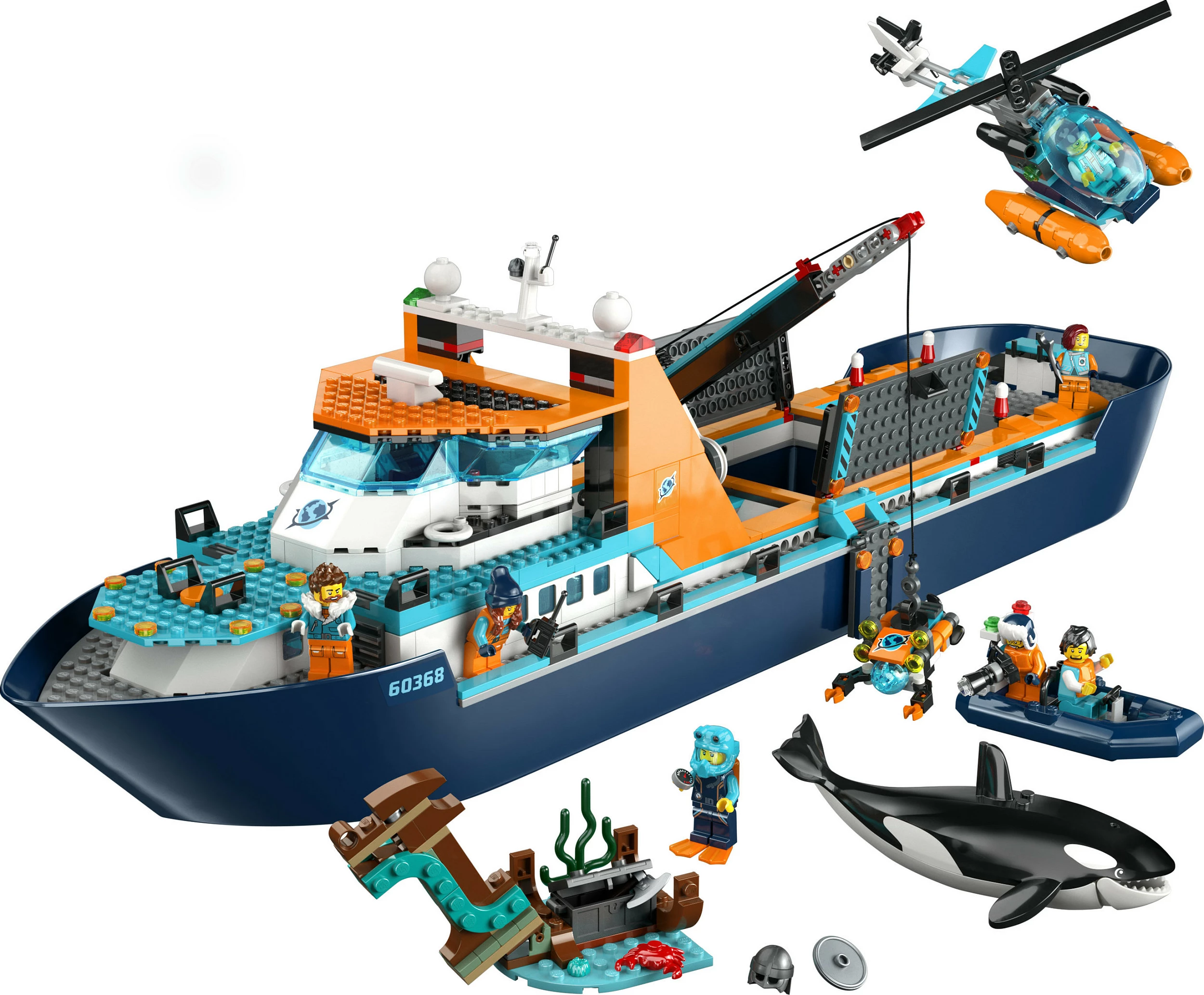 Set ndërtimi LEGO Arctic Explorer Ship, 815 pjesë, plastikë, shumëngjyrësh