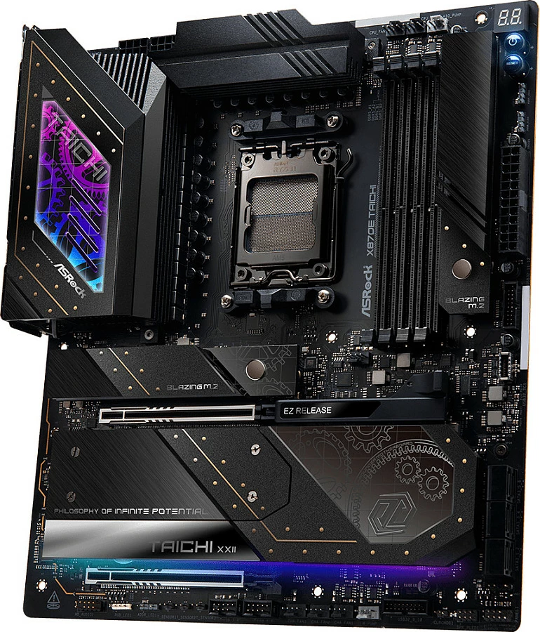 Pllakë amë ASRock X870E Taichi, AMD, Socket AM5, DDR5-SDRAM, 256 GB, E zezë