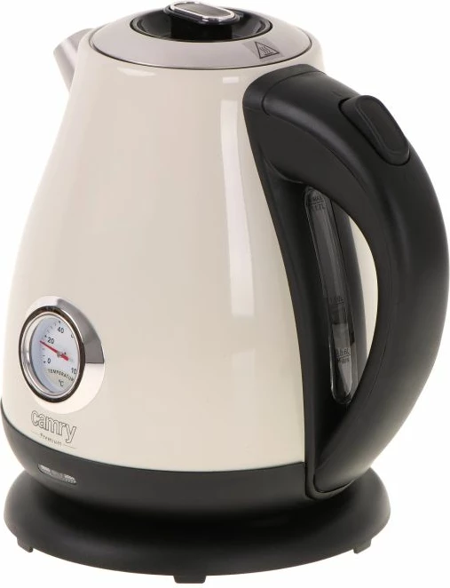 Çajnik elektrik CAMRY CR1344CR 1.7L 2200W me termometër, krem