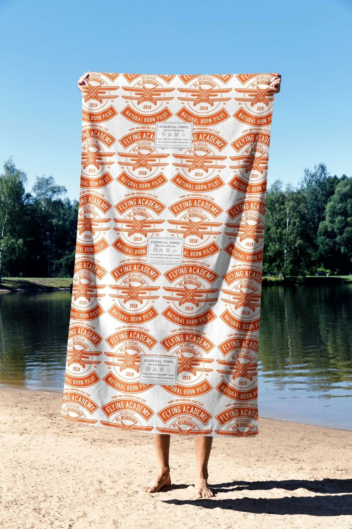 Peshqir plazhi Mijolnir, Flying Academi, 70x130cm