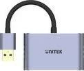 Adapter Unitek V1304A USB-A 3.0 në HDMI + VGA, gri