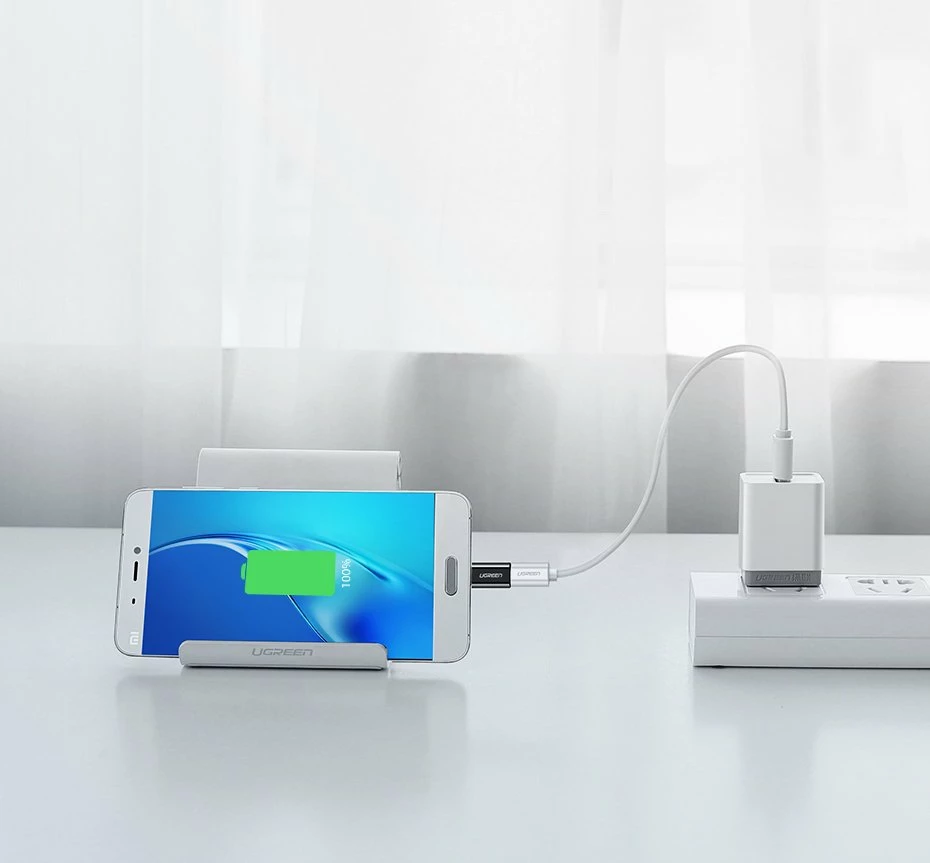 Adapter Ugreen micro USB në USB Type-C, i zi