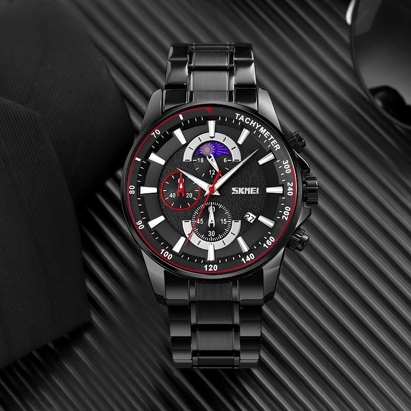 Orë dore për meshkuj Skmei, e zezë