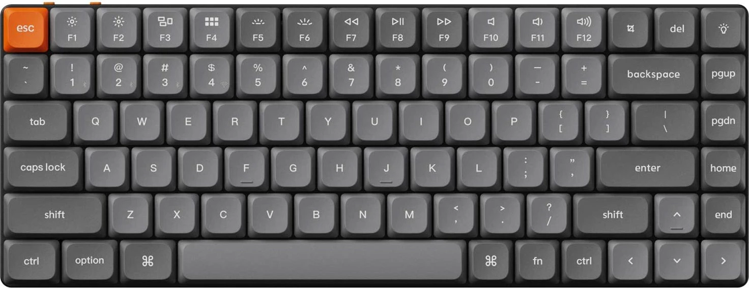 Tastierë mekanike Keychron K3 Max K3M-H3, Hot-swap, Gateron Low Profile Brown, 75%, tri-mode (USB-C/2.4GHz/Bluetooth 5.1), gri