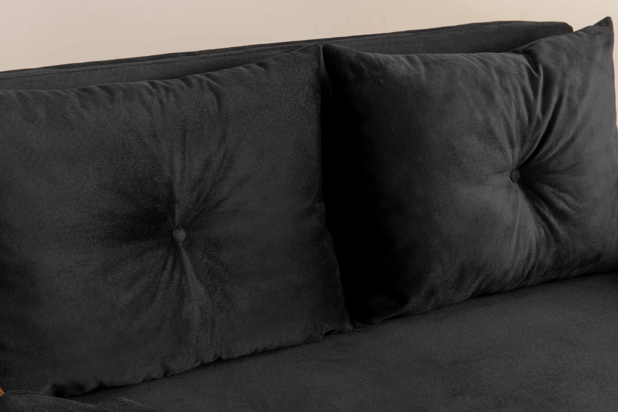 Divan-krevat dy ulëshe Atelier del Sofa Cosmo, ngjyrë e zezë