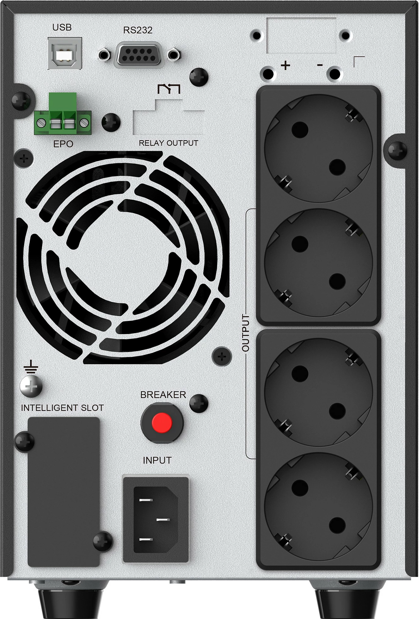 UPS Conceptronic ZEUS52ES2K, 2000VA 1800W, Online Double-Conversion, 4x Schuko, e zezë
