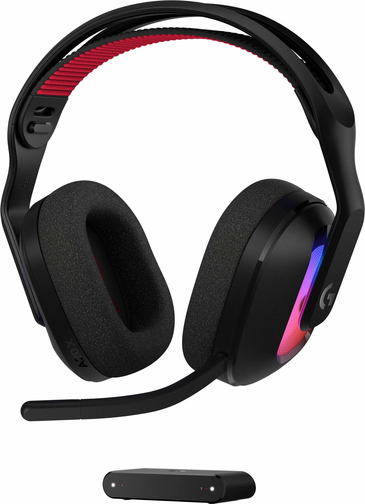 Kufje gaming Logitech Astro A20 X (939-002247), pa kabllo LIGHTSPEED 24-bit, USB-C, RGB, 40mm, me mikrofon, e zezë