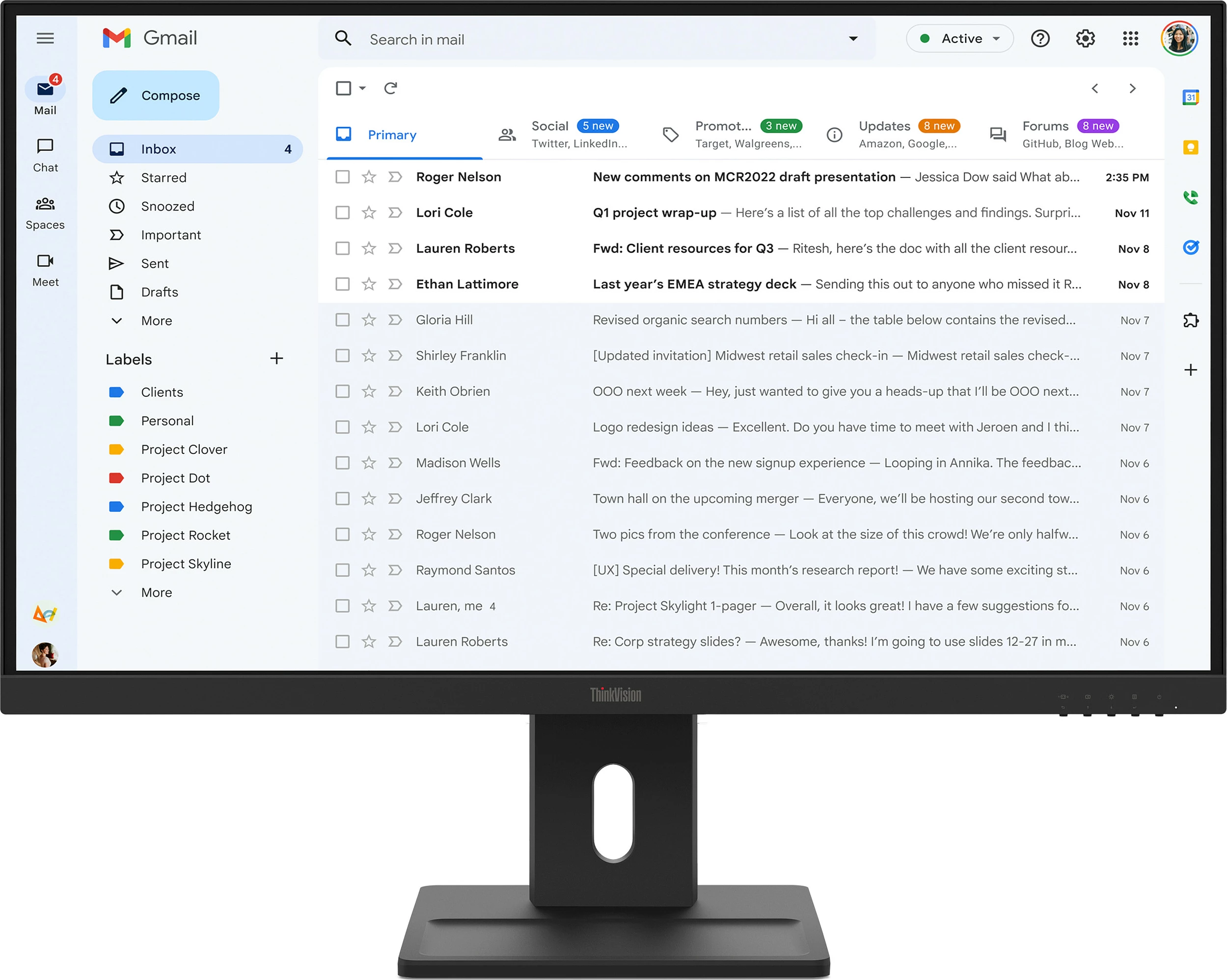 Monitor Lenovo ThinkVision E27-40, 27" FHD, altoparlantë, Raven Black