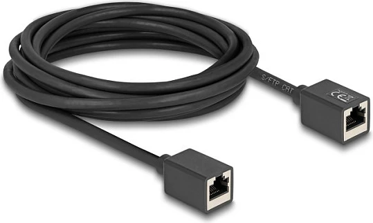 Kabllo rrjeti DeLOCK 90333, Cat6a S/FTP, 5 m, RJ-45 femër-femër, e zezë