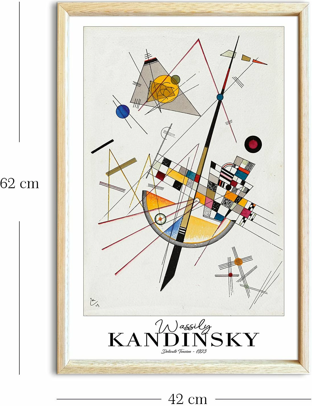 Pikturë dekorative me kornizë, Wallity, 4262AHSKANDINSKY-022, shumëngjyrëshe, 42x62cm