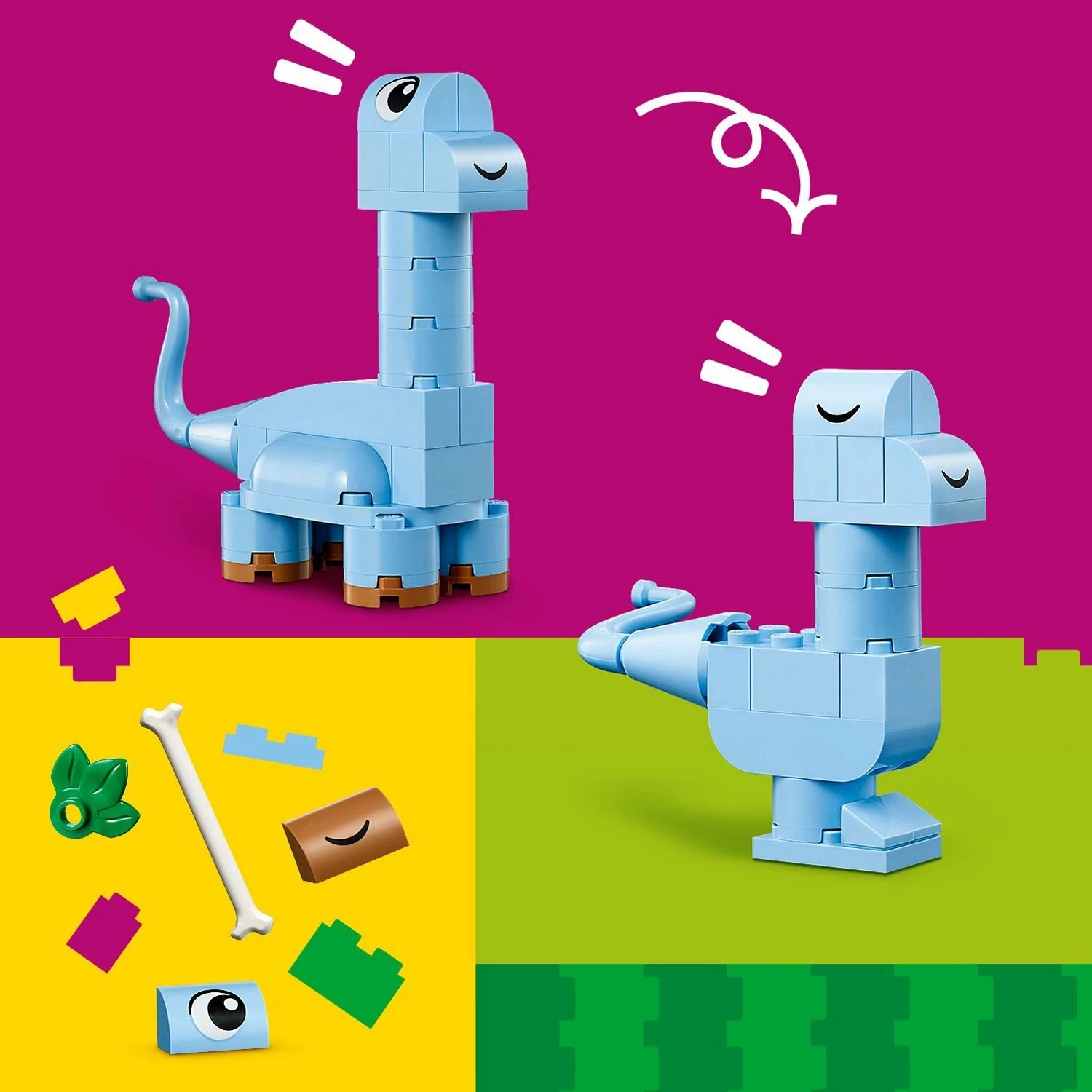 Set LEGO Classic Creative Dinosaurs 11041, 450 elemente