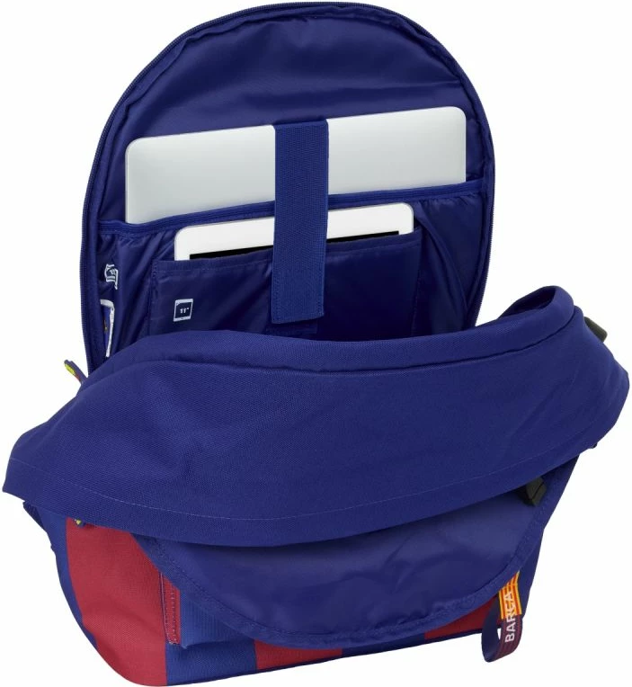 Çantë shpine FC Barcelona Double Backpack 15.6" Laptop + USB, shumëngjyrëshe [Ngjyra: Shumëngjyrësh]