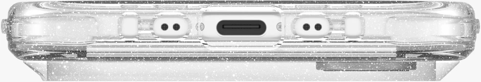 Mbështjellës UNIQ LifePro Xtreme Magclick Charging për iPhone 17 Air, transparent me glitter