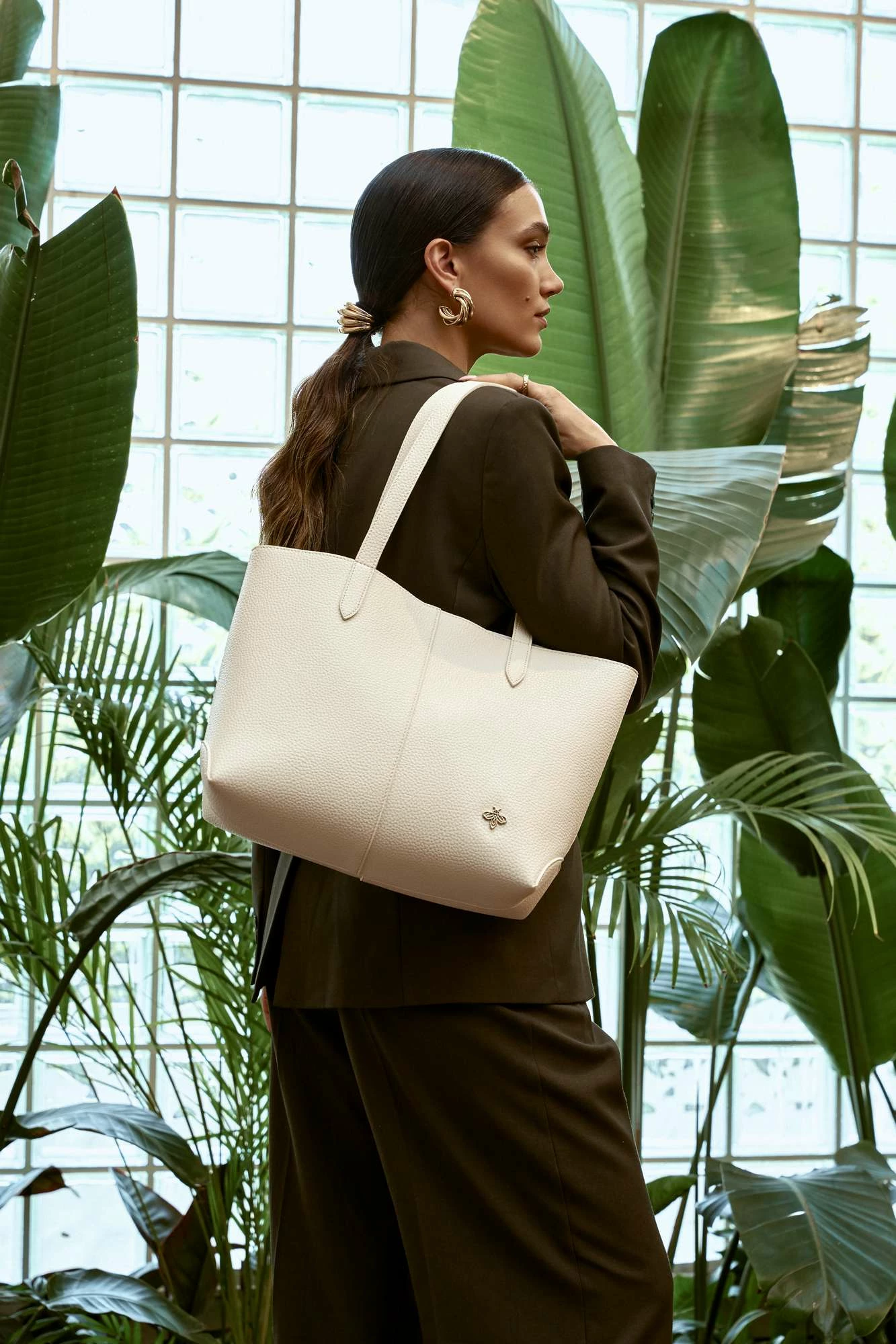 Tote bag Lucky Bees, krem, 1294