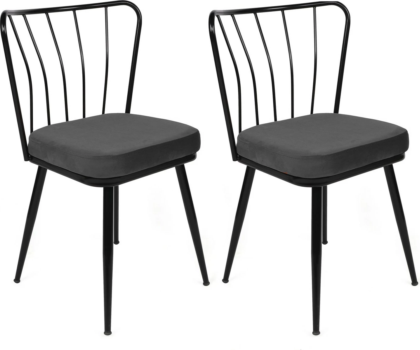 Set karrigesh (2 copë) Hanah Home, Yıldız - 942 V2, ngjyrë e zezë