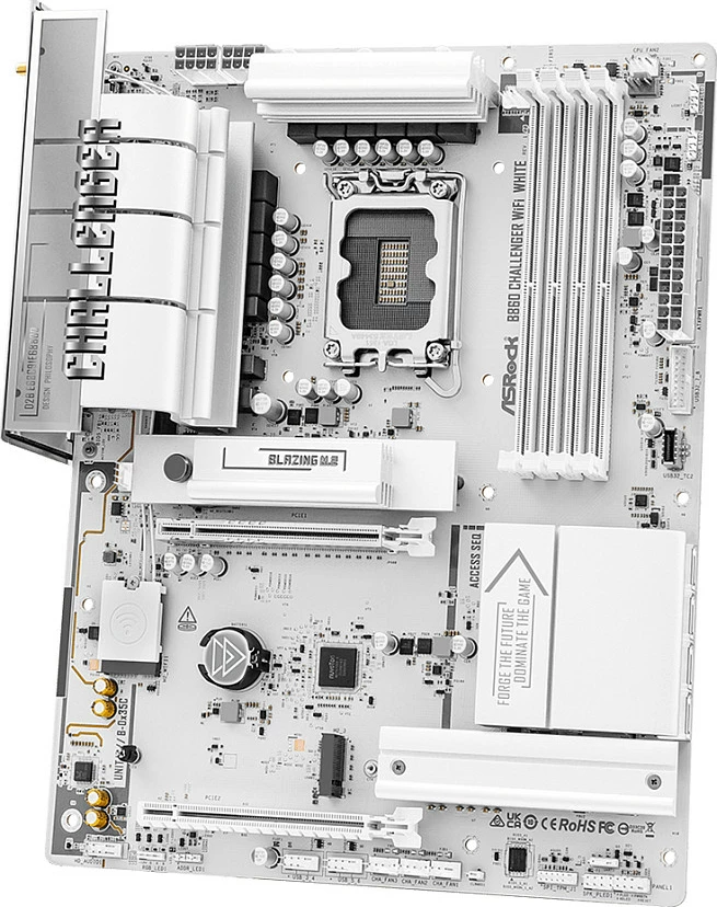 Pllakë amë ASRock B860 Challenger WiFi, Socket Intel LGA1851, DDR5, ATX, e bardhë