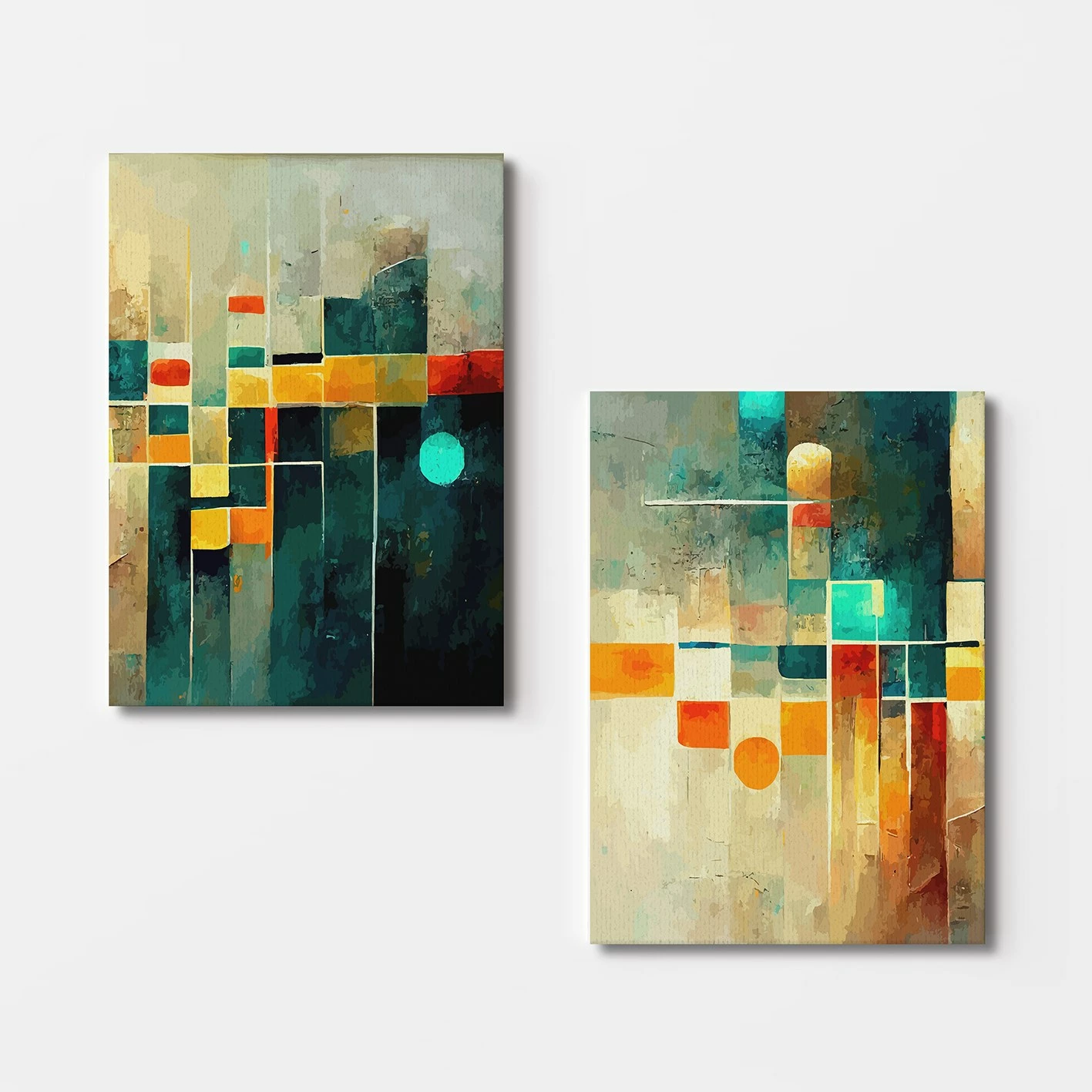 Pikturë dekorative në kanavacë (2 copë), Wallity, 2KNV4318, 50x70 cm