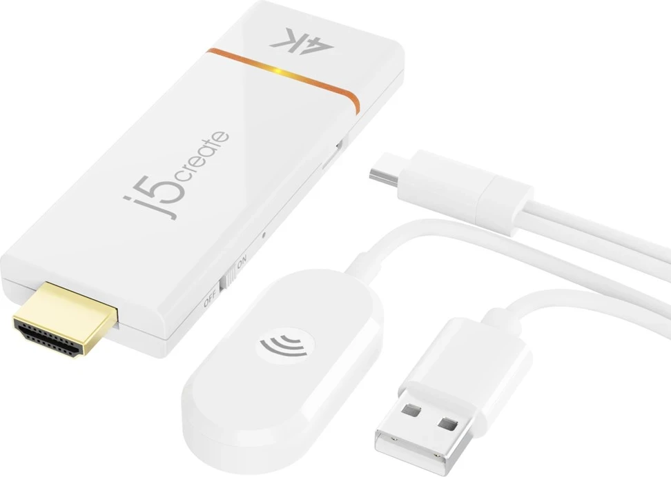 Adapter wireless për ekran j5create JVAW76, i bardhë