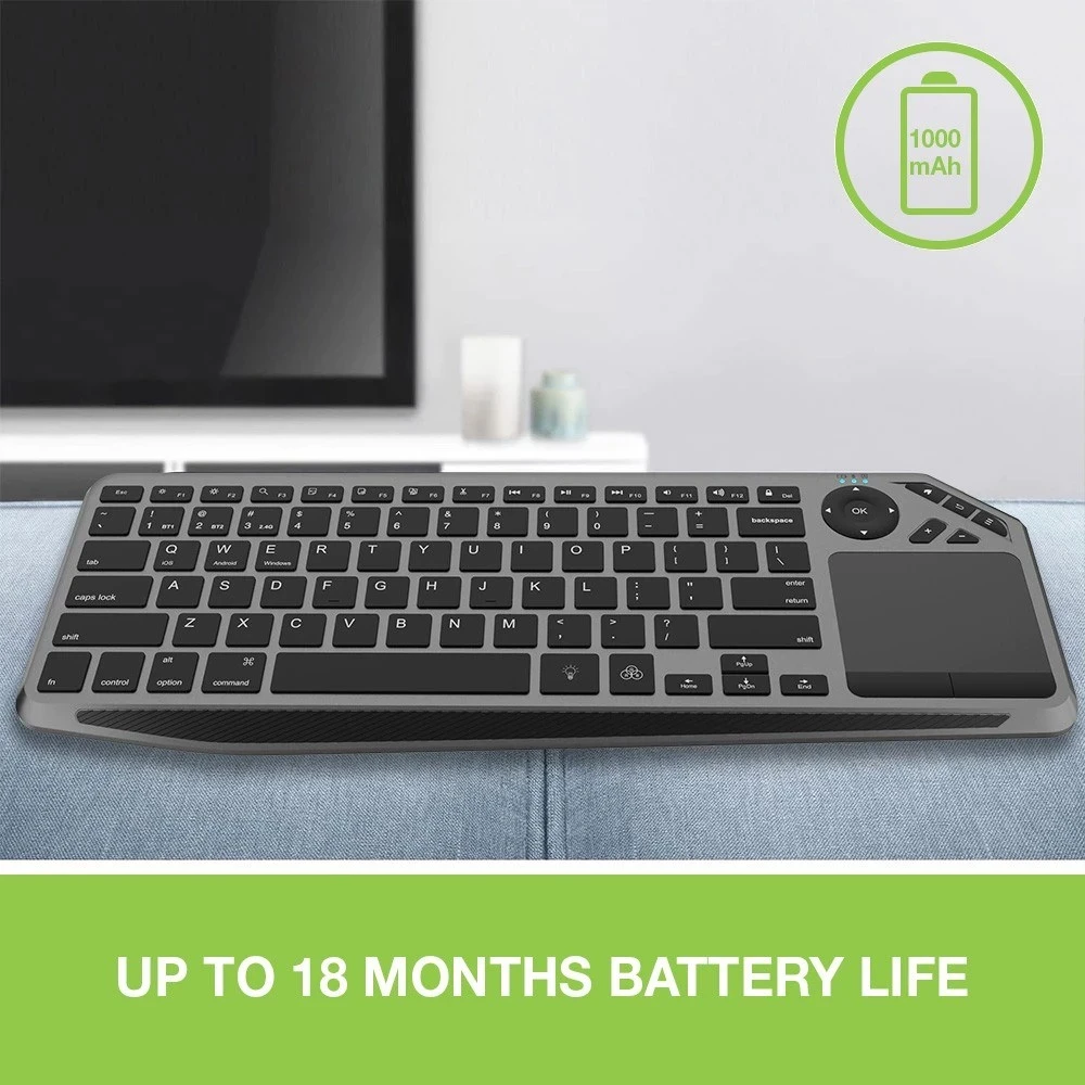 Tastierë TECHly ICTB9801TB, RF Wireless + Bluetooth, QWERTY US English, E zezë