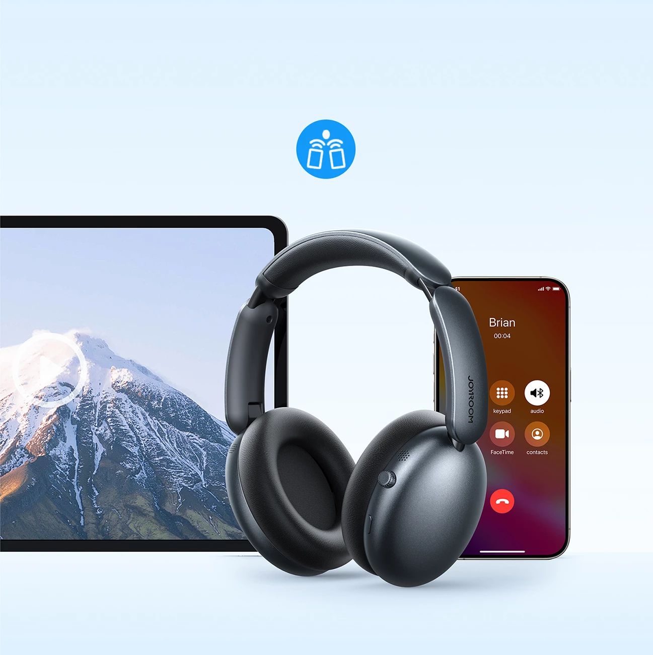 Kufje wireless Joyroom J-Head Series JR-JH1 me ANC, Bluetooth 5.4, të zeza