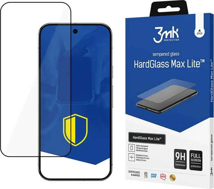 Mbrojtës ekrani 3mk HardGlass Max Lite për Google Pixel 9 Pro XL, i zi