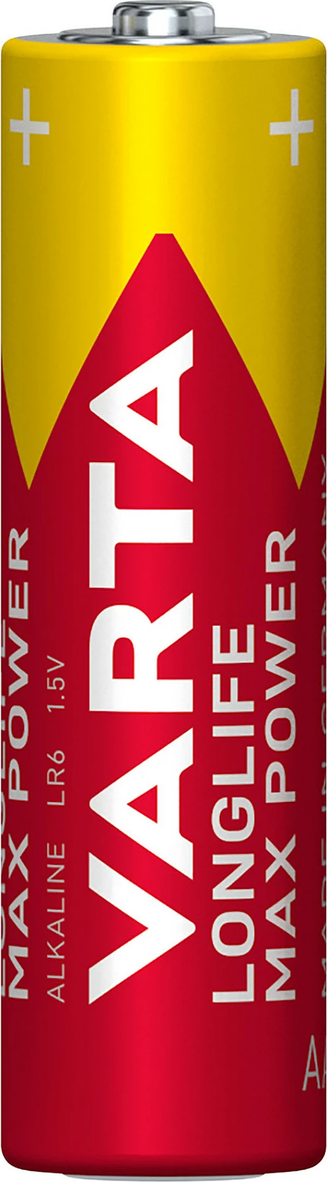 Bateri VARTA Longlife Max Power AA LR6 1.5V, 4 copë, kuqe/verdhë