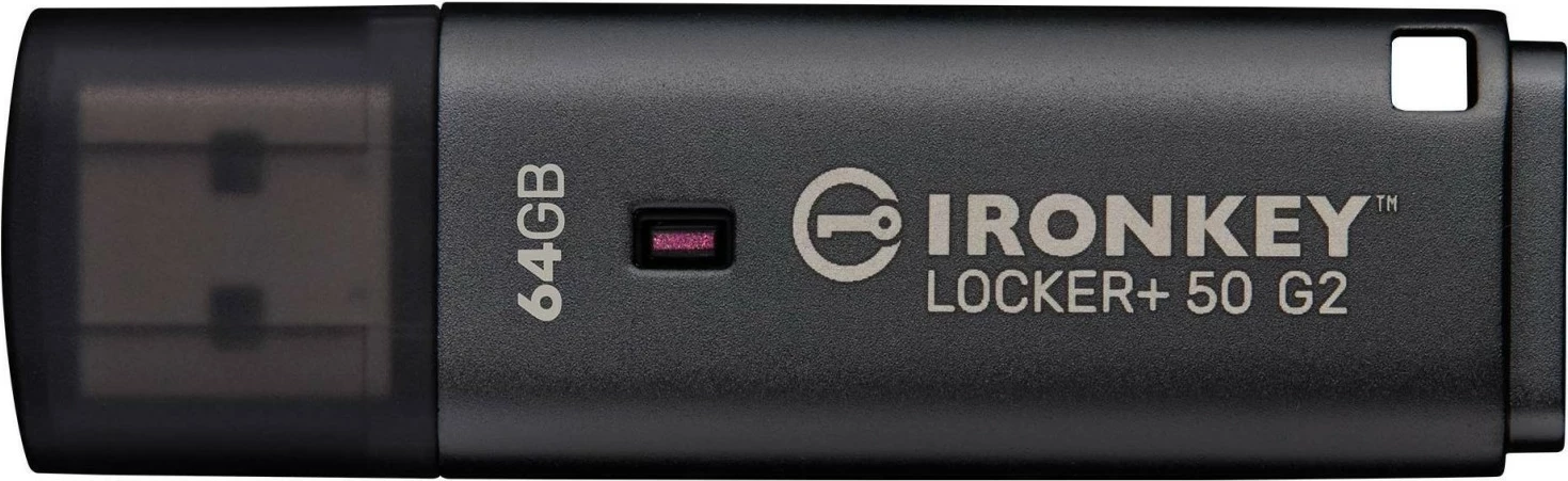 Pendrive Kingston IronKey Locker+ 50 G2 64GB USB 3.2, e zezë