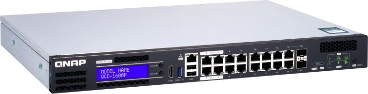 Switch QNAP QGD-1600P-4G, 16+4 porte, PoE, rackmount
