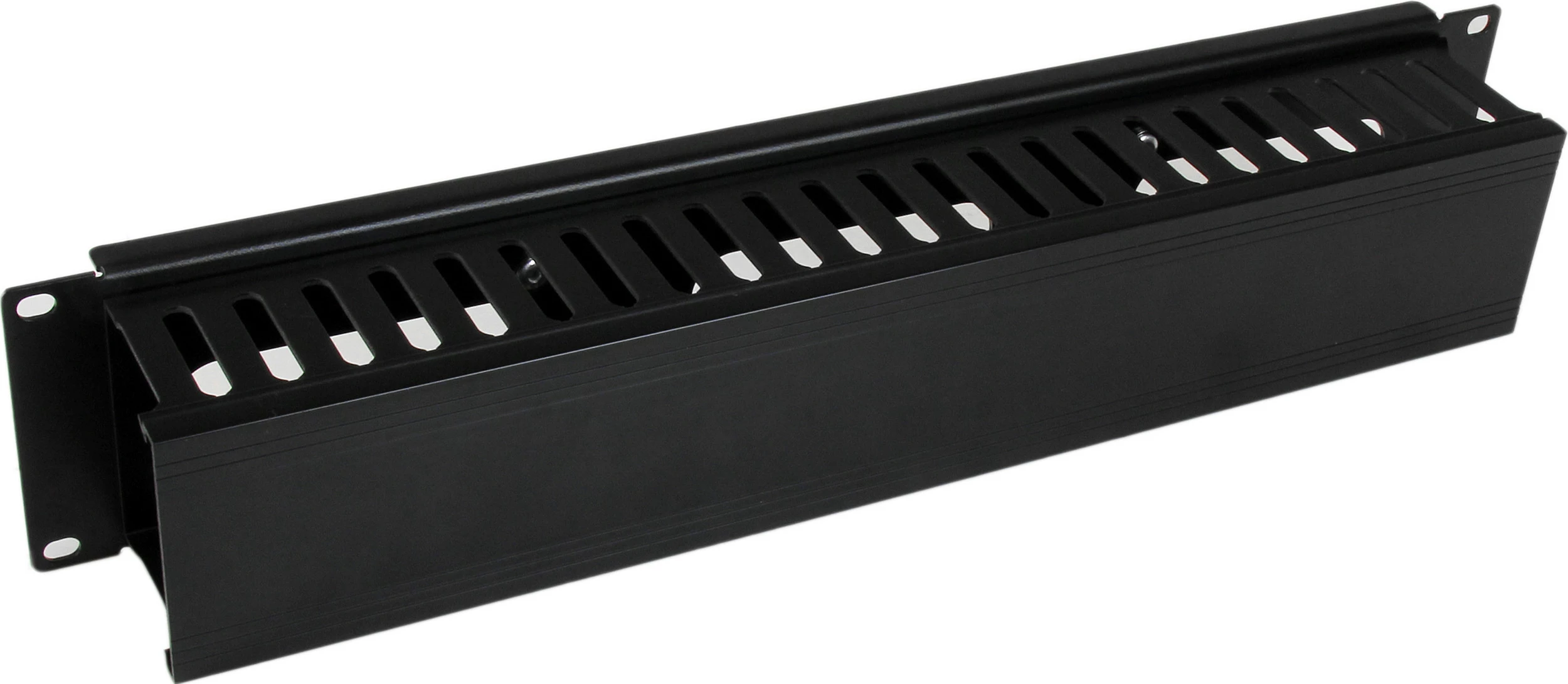 Panel menaxhimi kabllove rack StarTech 2U Finger Duct horizontal me kapak, 19", i zi