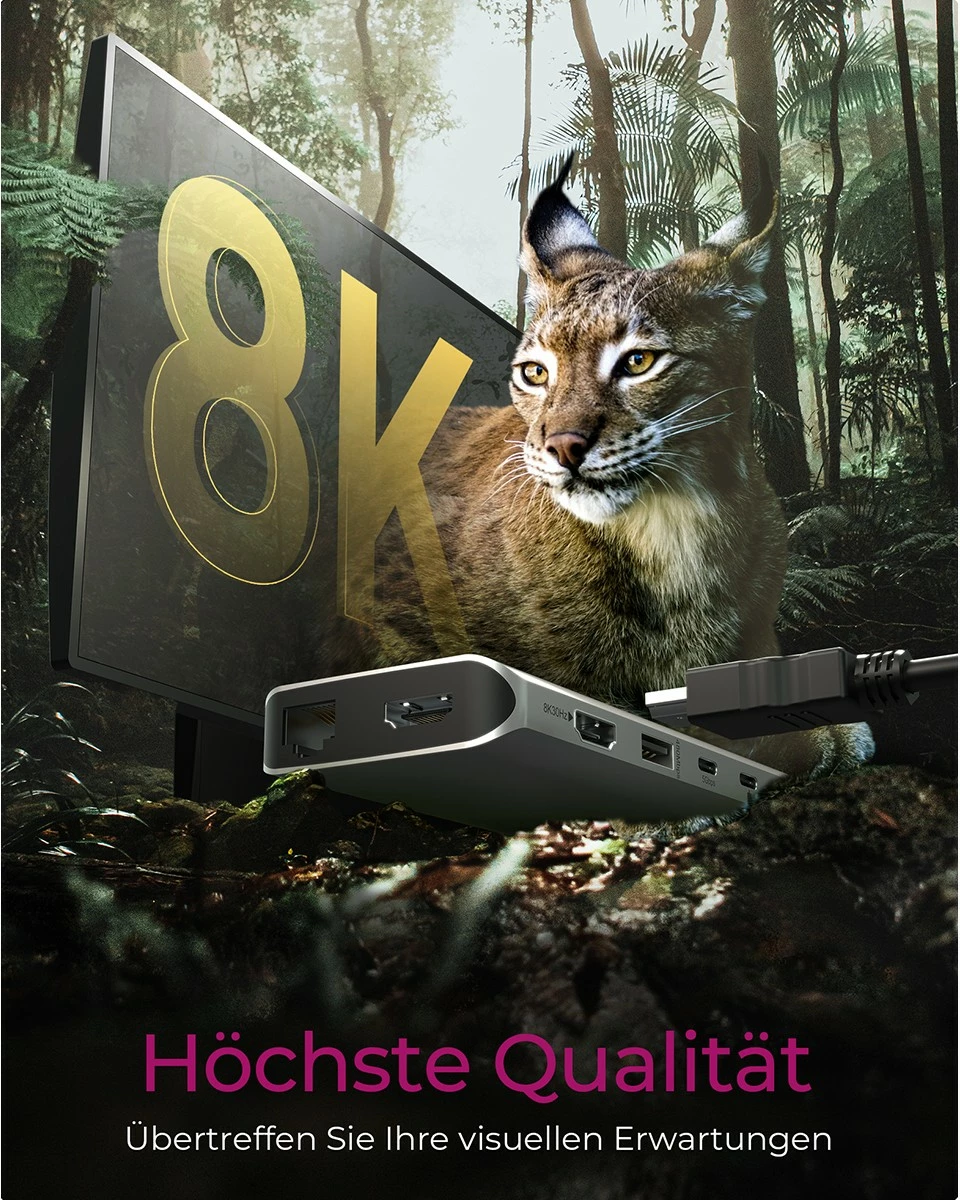 Docking station ICY BOX IB-DK4061-CPD, USB Type-C, 100W, HDMI, Ethernet, gri