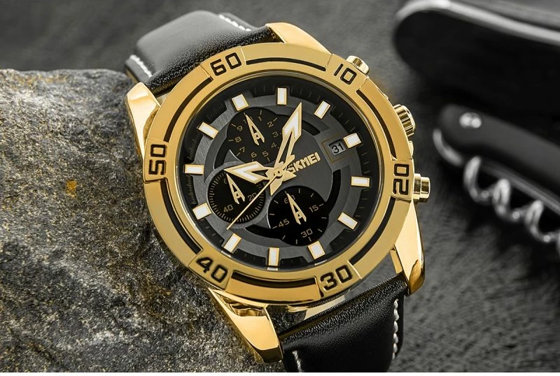 Orë dore për meshkuj Skmei, e zezë