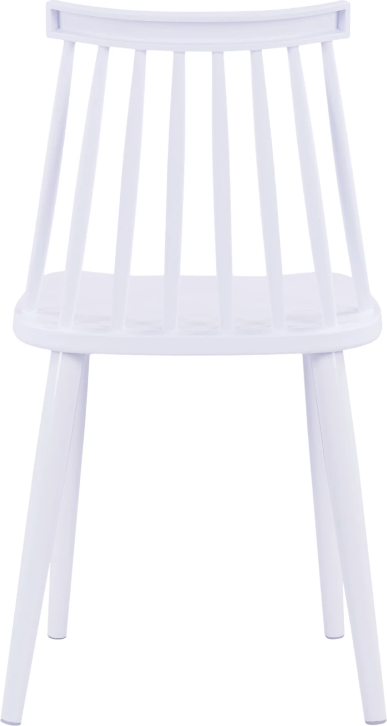 Karrige ngrënieje VANESSA e bardhë me këmbë metalike të bardha 43x46,5x82 cm., set prej 4 copë