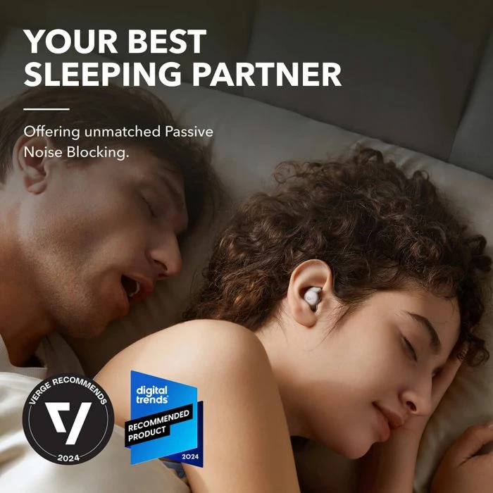 Kufje wireless ANKER Soundcore Sleep A20, Bluetooth 5.3, sleep tracking, me kuti karikimi, të bardha