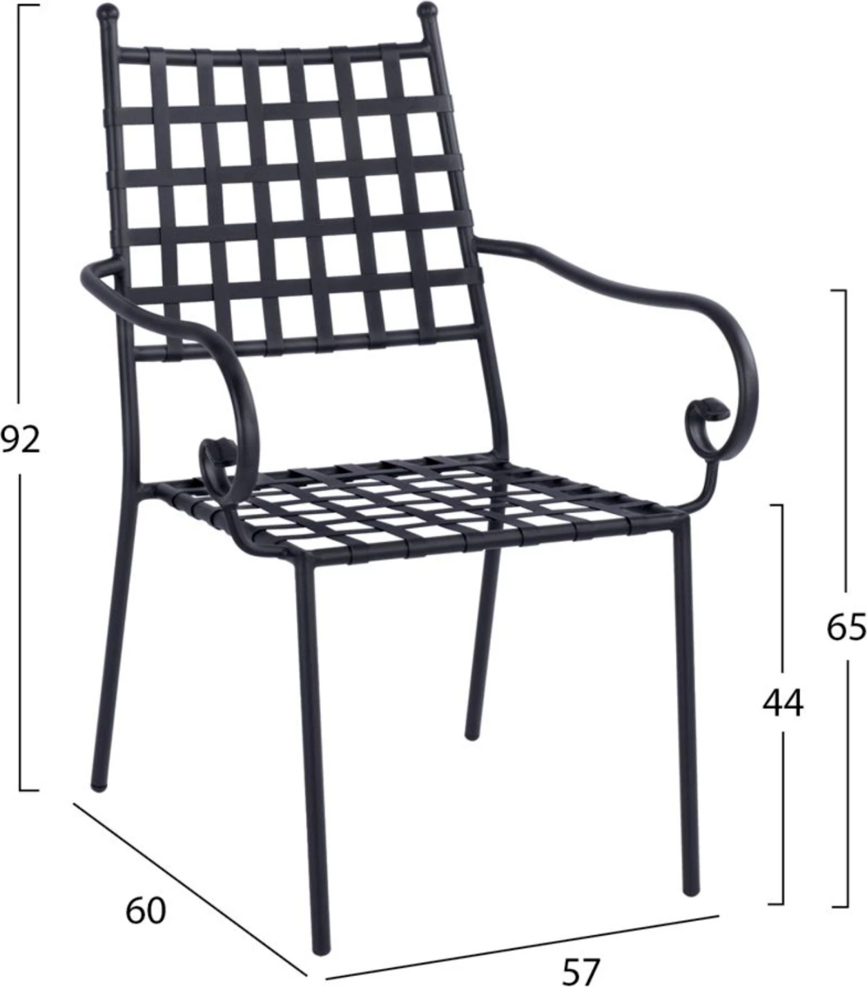 Set kopshti tavolinë & karrige FH11874, 5 pjesë, mermer/të zeza