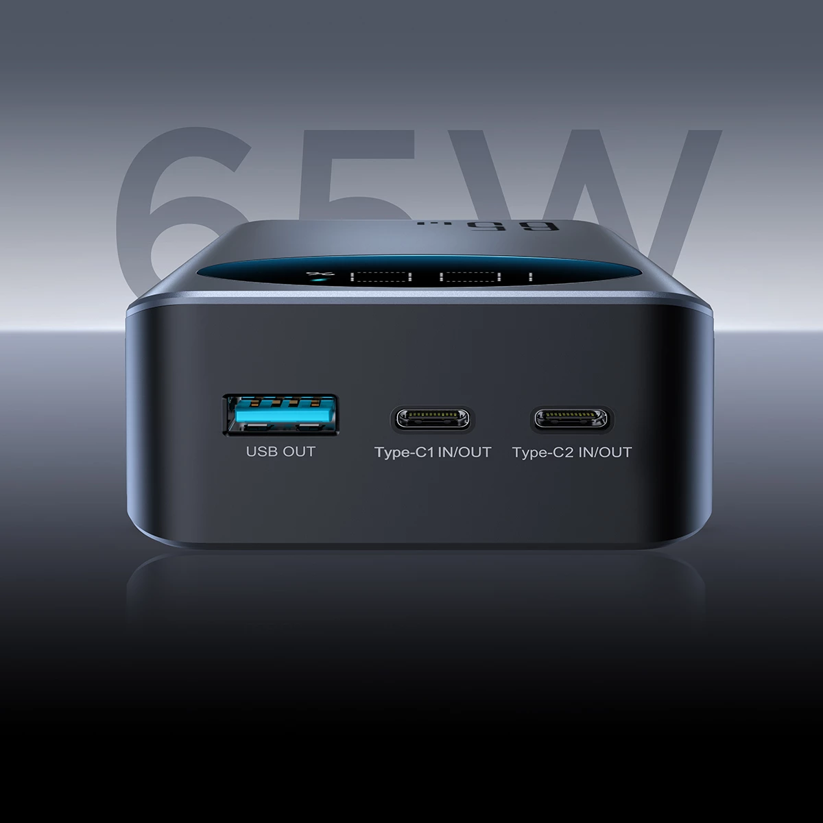Power bank Joyroom JR-PBF05, 30000mAh, 65W, me ekran dixhital, e zezë