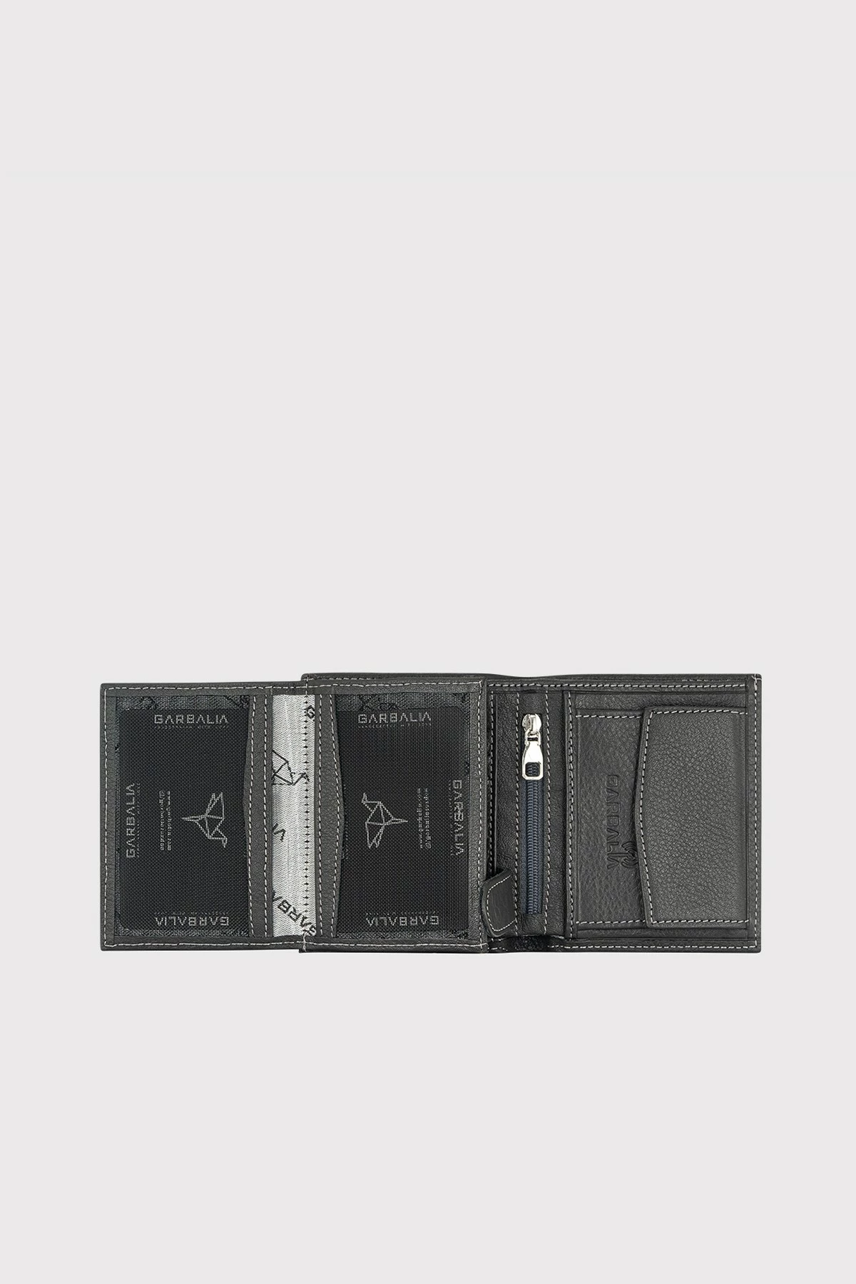 Portofol për burra, lëkurë natyrale, ngjyrë antracit, Zoozie Bags Dortmund