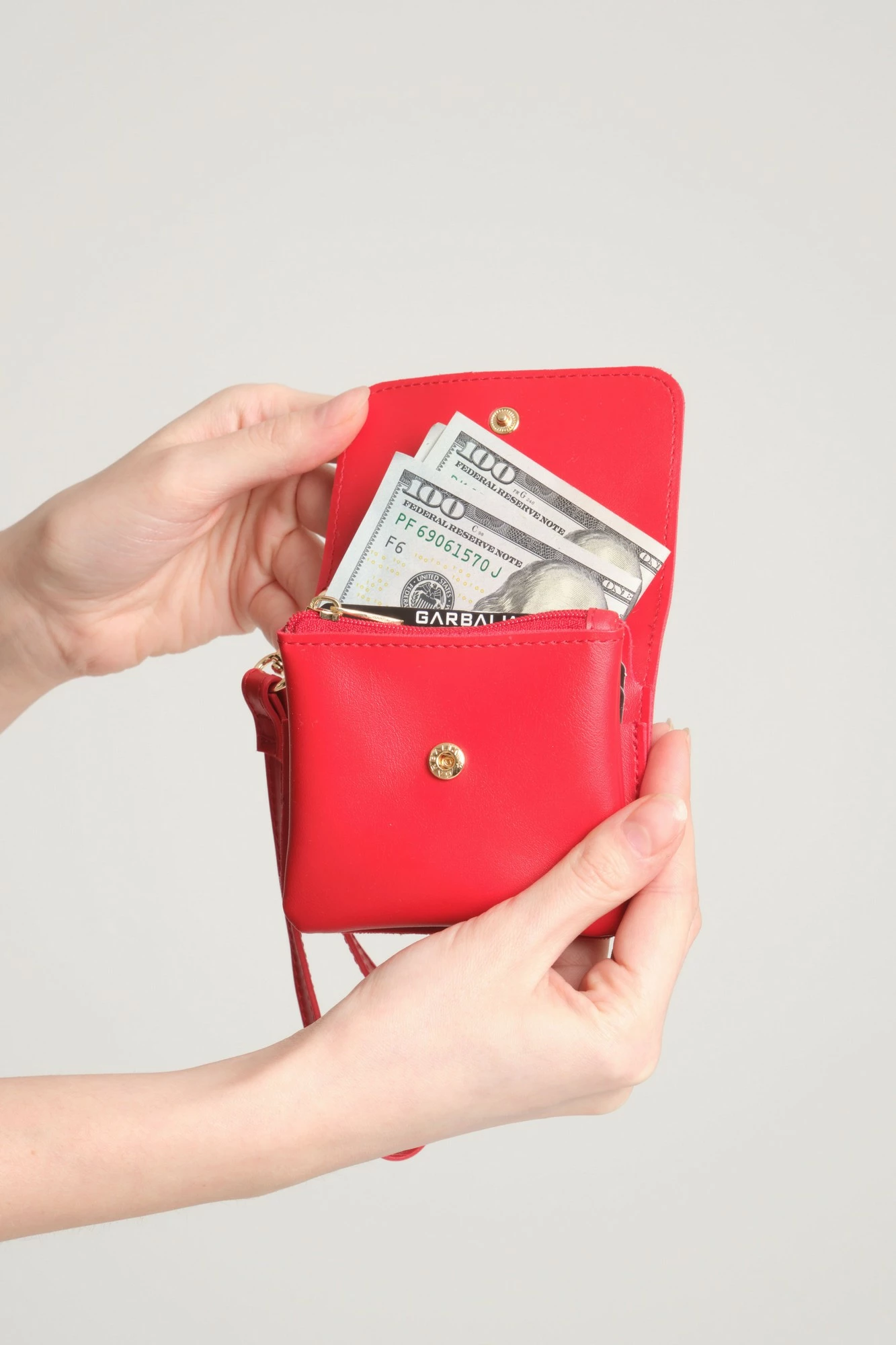 Portofol për gra, ngjyrë e kuqe, Zoozie Bags, Mini Best