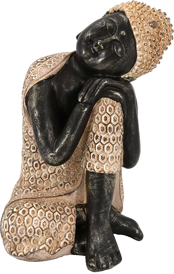 Dekor Buda pushues, polirezine, natyrale-e zezë, 15x15x24cm