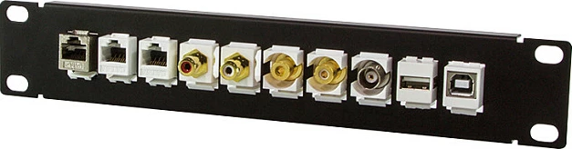 Panel keystone LogiLink 10", për 10 keystone jacka, i zi