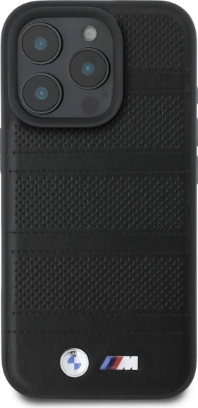 Mbështjellës BMW M Perforated And Stitched Line MagSafe për iPhone 16 Pro Max, i zi