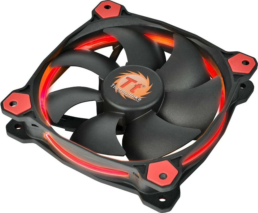 Ventilator kase Thermaltake Riing 12 LED, 120mm, 1500 RPM, i kuq